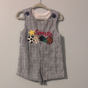 Samara Navy Seersucker Romper